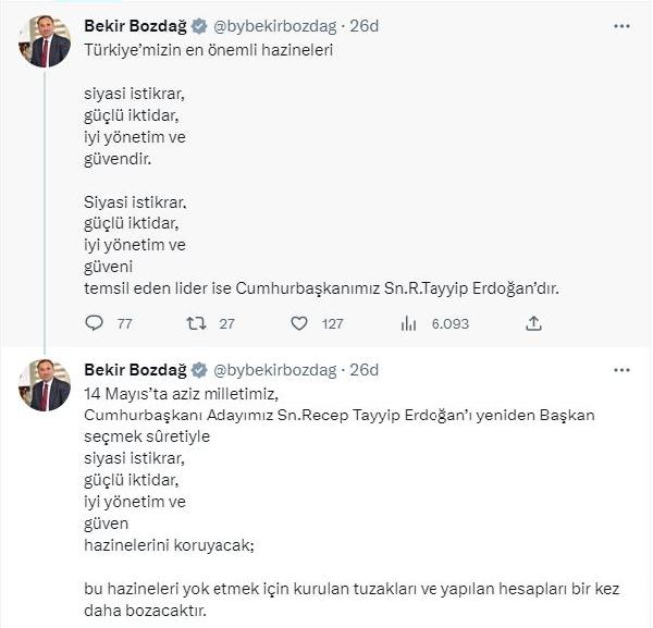 Bakan Bozdağ: Milletimiz Cumhurbaşkanımızı yeniden seçecektir