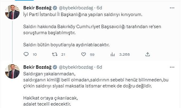 Bakan Bozdağ: Saldırı bütün boyutlarıyla aydınlatılacaktır