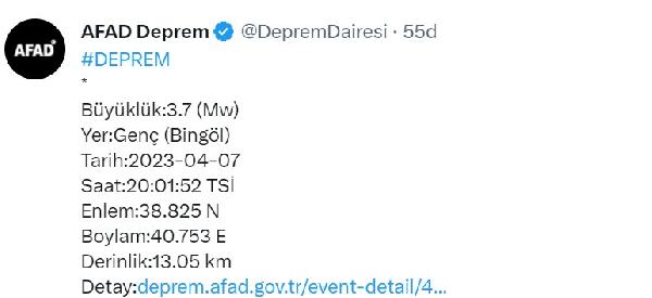 Bingöl’de 4.5 büyüklüğünde deprem (3)