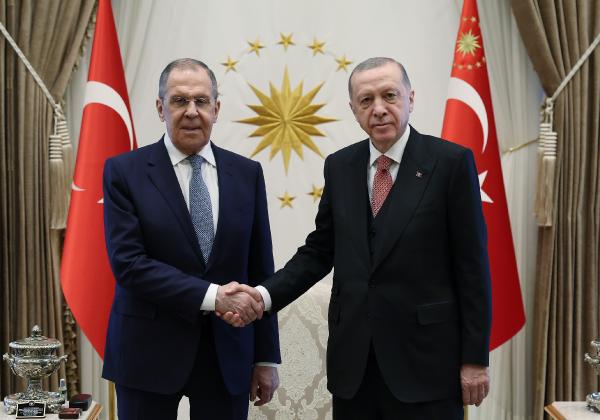 Cumhurbaşkanı Erdoğan, Rusya Dışişleri Bakanı Lavrov'u kabul etti