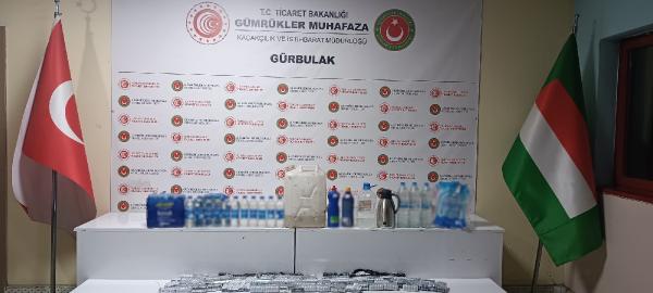 Gürbulak'ta 27 kilo sıvı metamfetamin ile 9 bin 500 uyuşturucu hap ele geçirildi