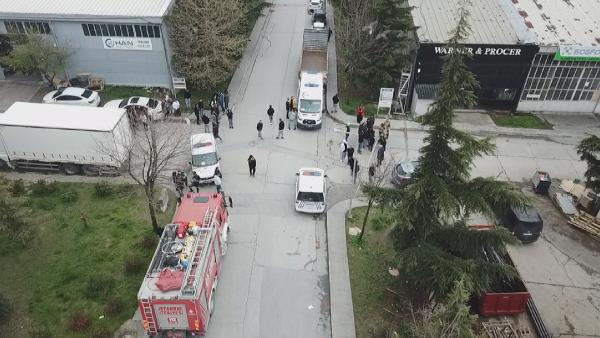 Havadan fotoğraflarla // Esenyurt'ta sanayi sitesinde kimyasal sızıntı iddiası