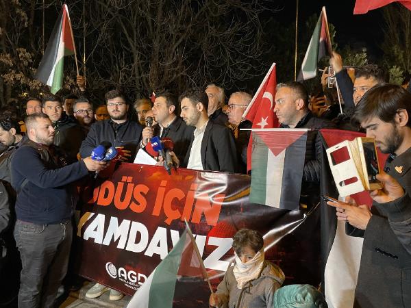 İsrail'in Mescid-i Aksa'ya yönelik saldırıları Ankara'da protesto edildi