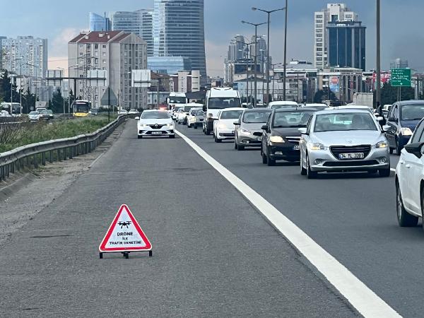 İSTANBUL- RAMAZAN BAYRAMI ÖNCESİ DRONE DESTEKLİ TRAFİK DENETİMİ YAPILDI