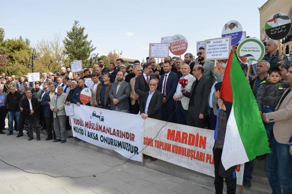 Mardin’de Cuma namazı sonrası İsrail’e tepki