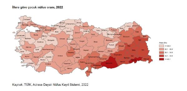 Türkiye nüfusunun yüzde 26,5'i çocuk