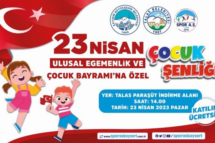 Kayseri Büyükşehir'den 23 Nisan şenliği