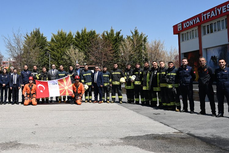 Konya Makedonyalı itfaiyecileri eğitti