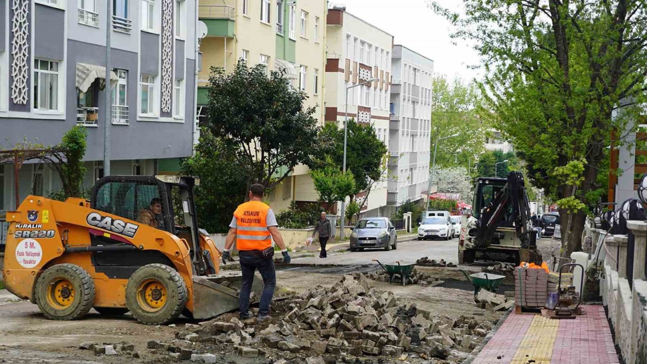 Atakum’da parke yol çalışmaları