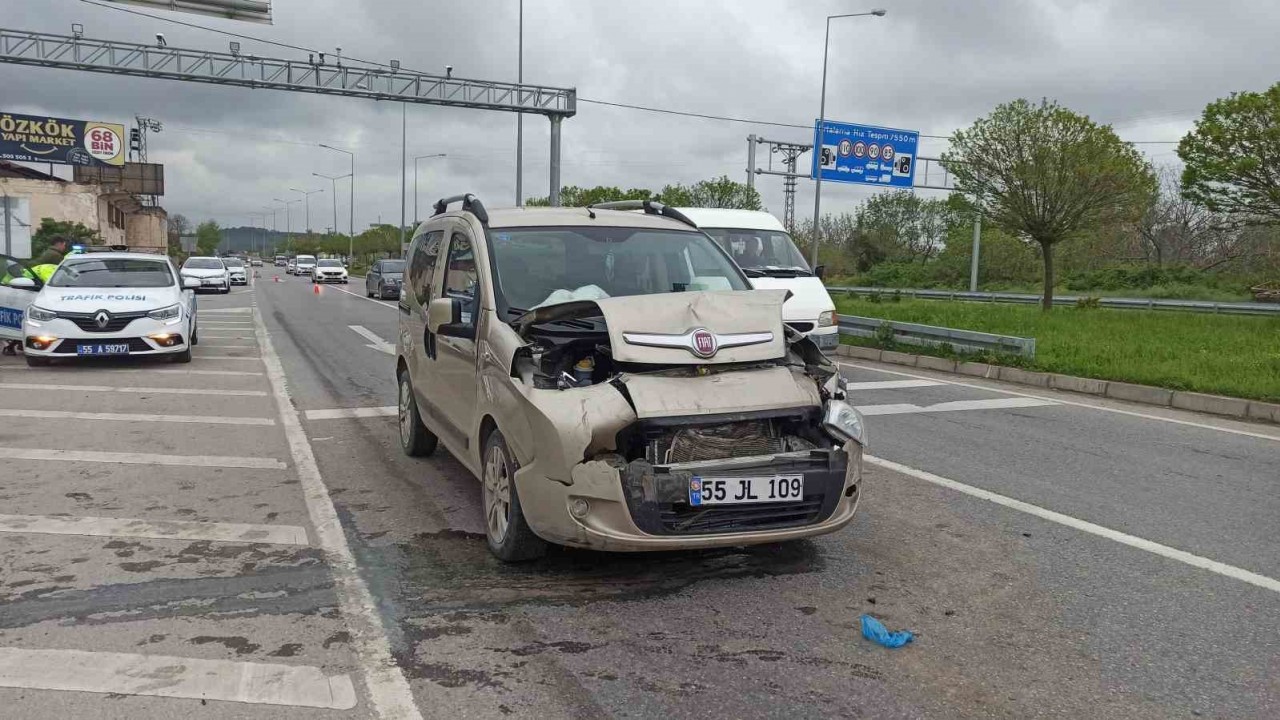 Bafra’da trafik kazası: 2 yaralı