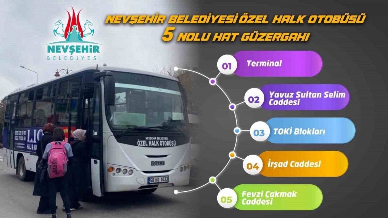 Nevşehir’de otobüs güzergahı değişti