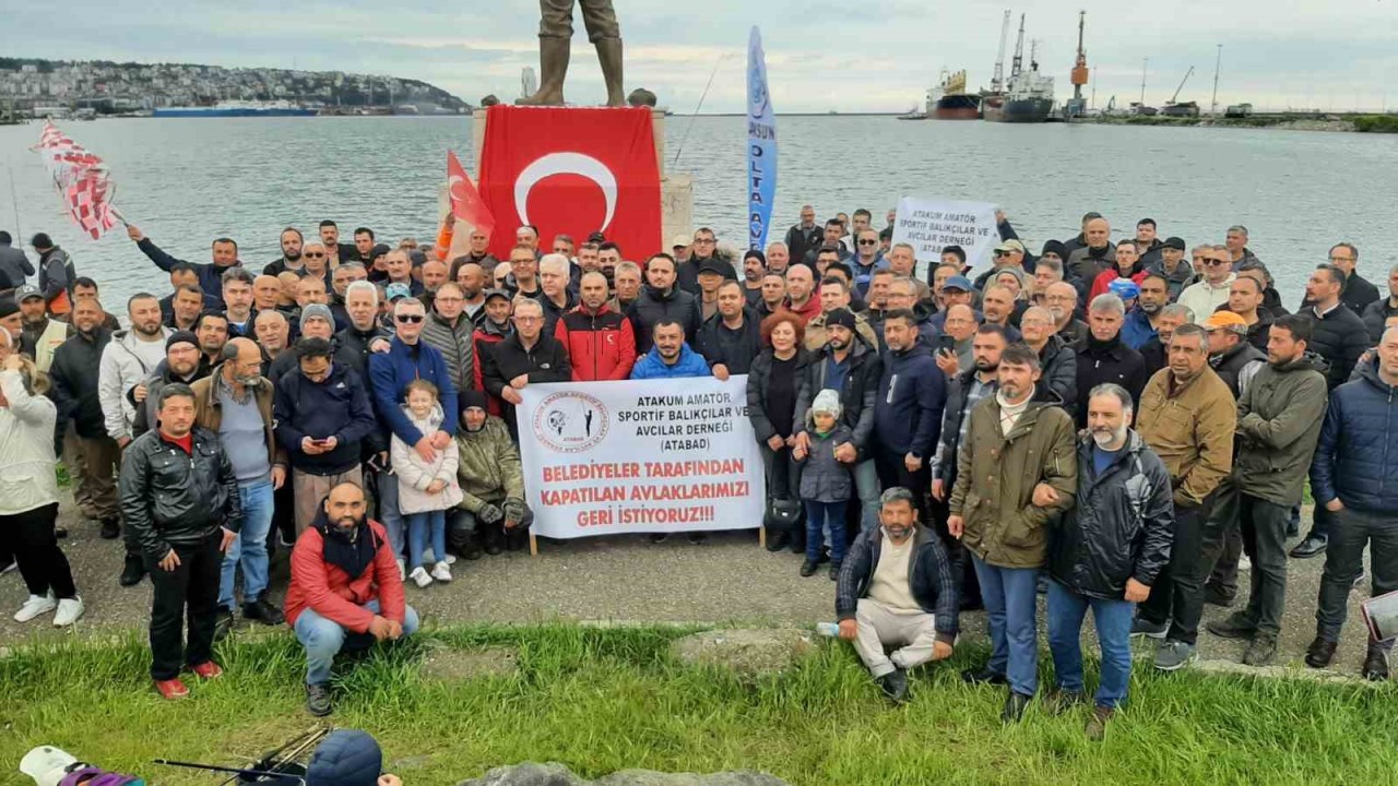 Samsun’da olta balıkçılarından "kıyılarda hukuksuzluk" tepkisi