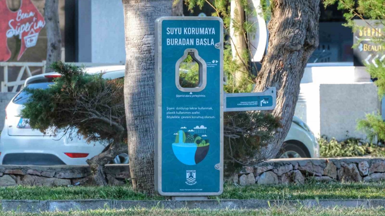 Yeni nesil su sebilleri Bodrum parklarında