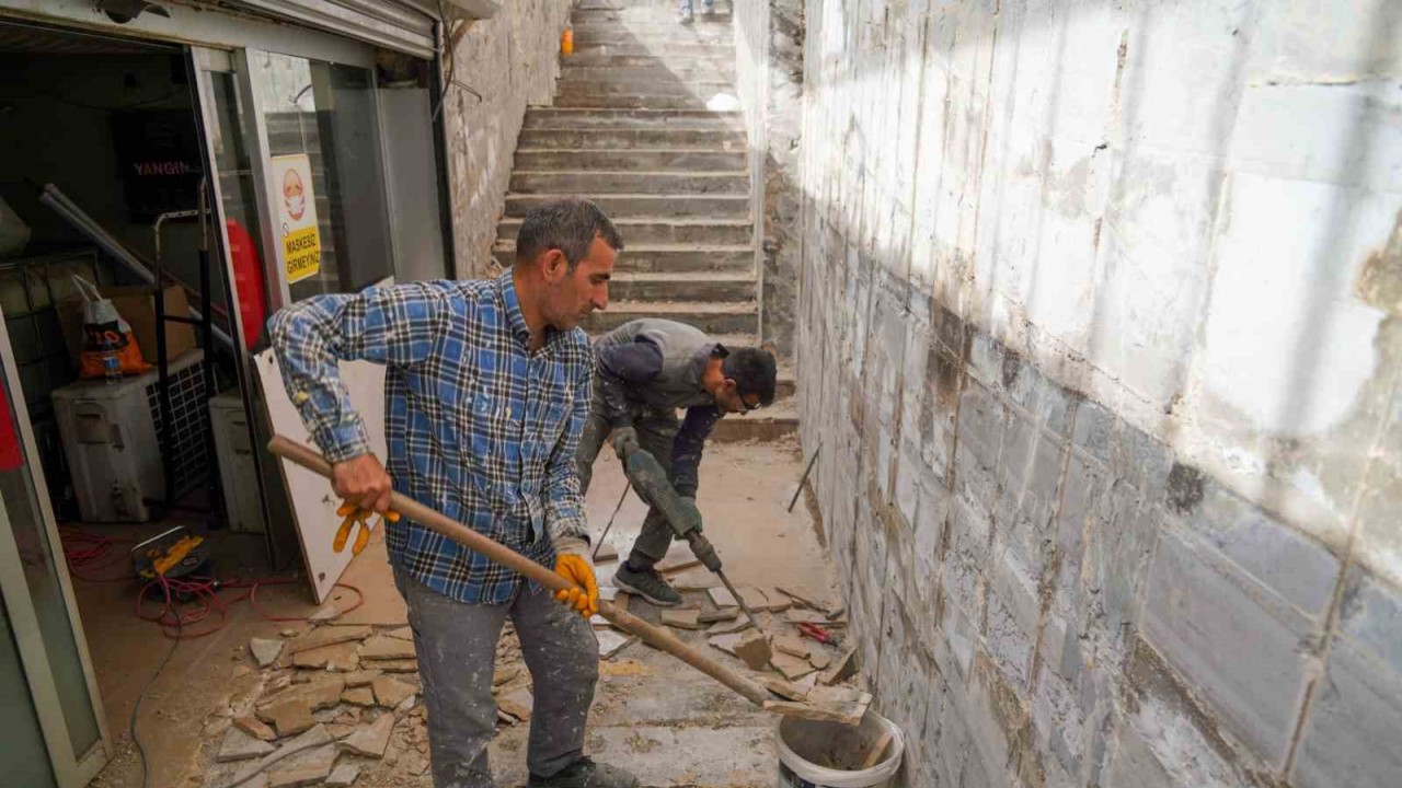 Yer altı çarşısında yenileme çalışmaları