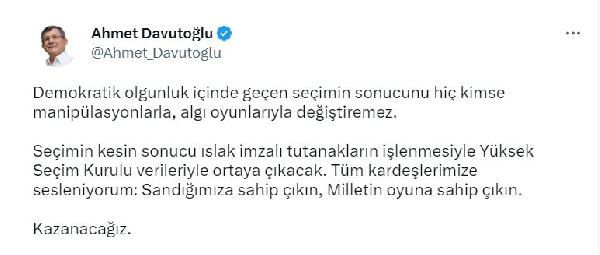 Ahmet Davutoğlu: Milletin oyuna sahip çıkın 