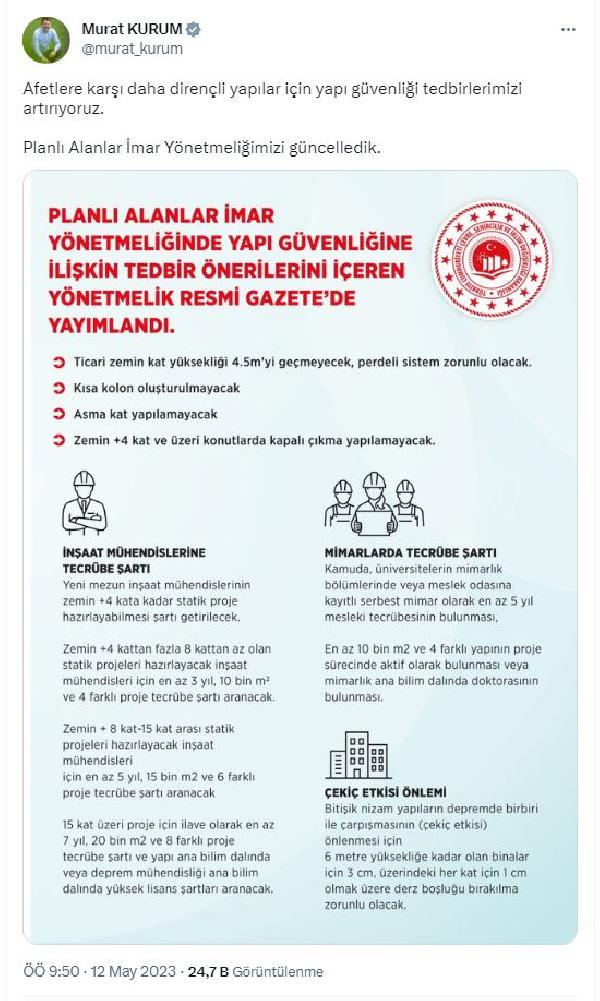 'İmar Yönetmeliği'nde değişiklik; kısa kolon, asma kat yasak