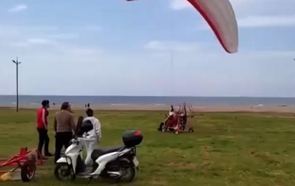 Paramotorla kalkarken yere çakıldı: 2 yaralı