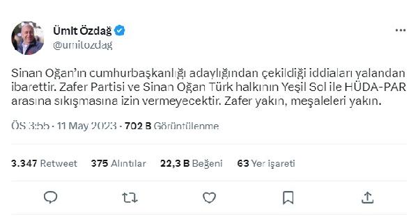 Sinan Oğan, Antalya programını iptal etti (2)