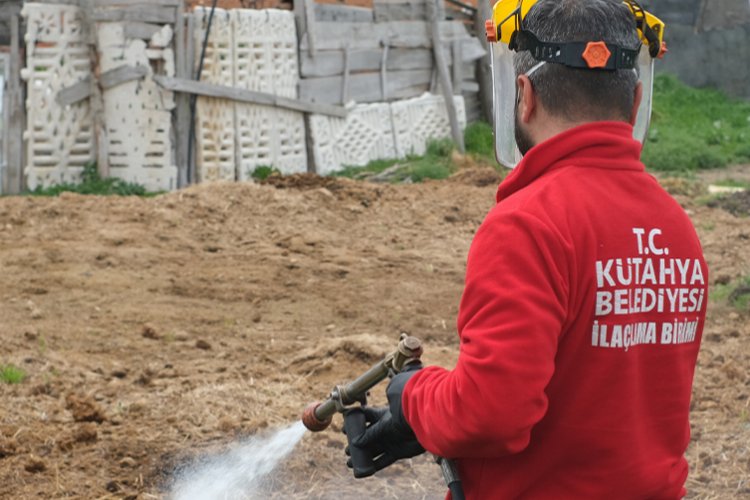 Kütahya'da ilaçlama çalışmaları sürüyor