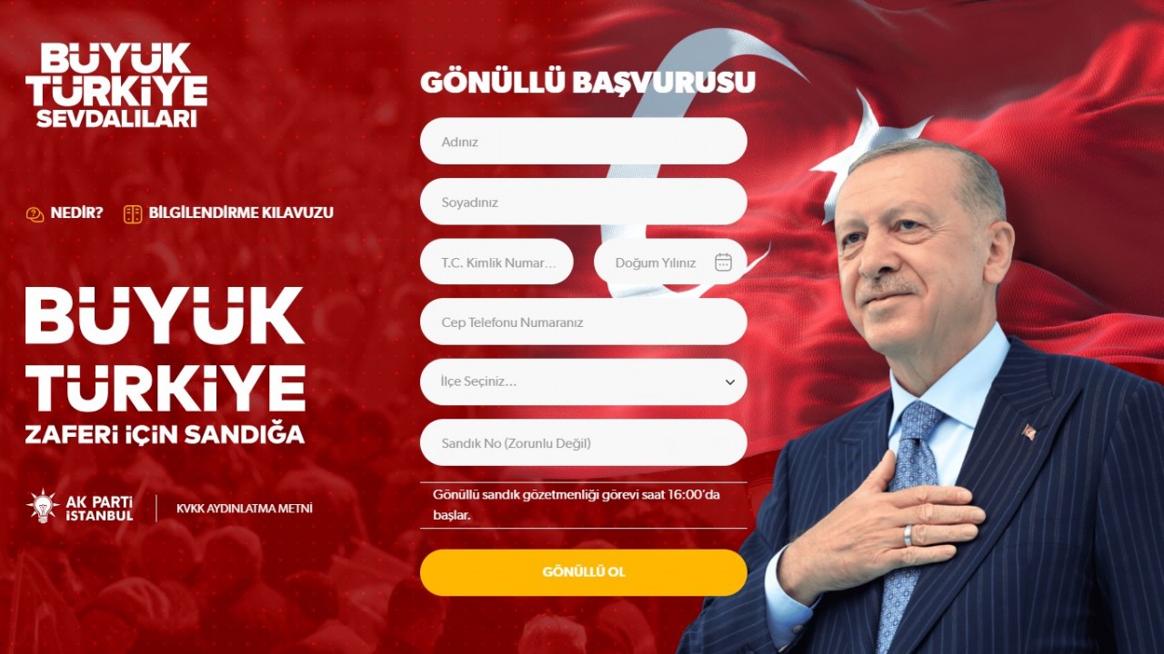 AK Parti İstanbul’dan vatandaşlara sandıklarda "gönüllü görev" daveti