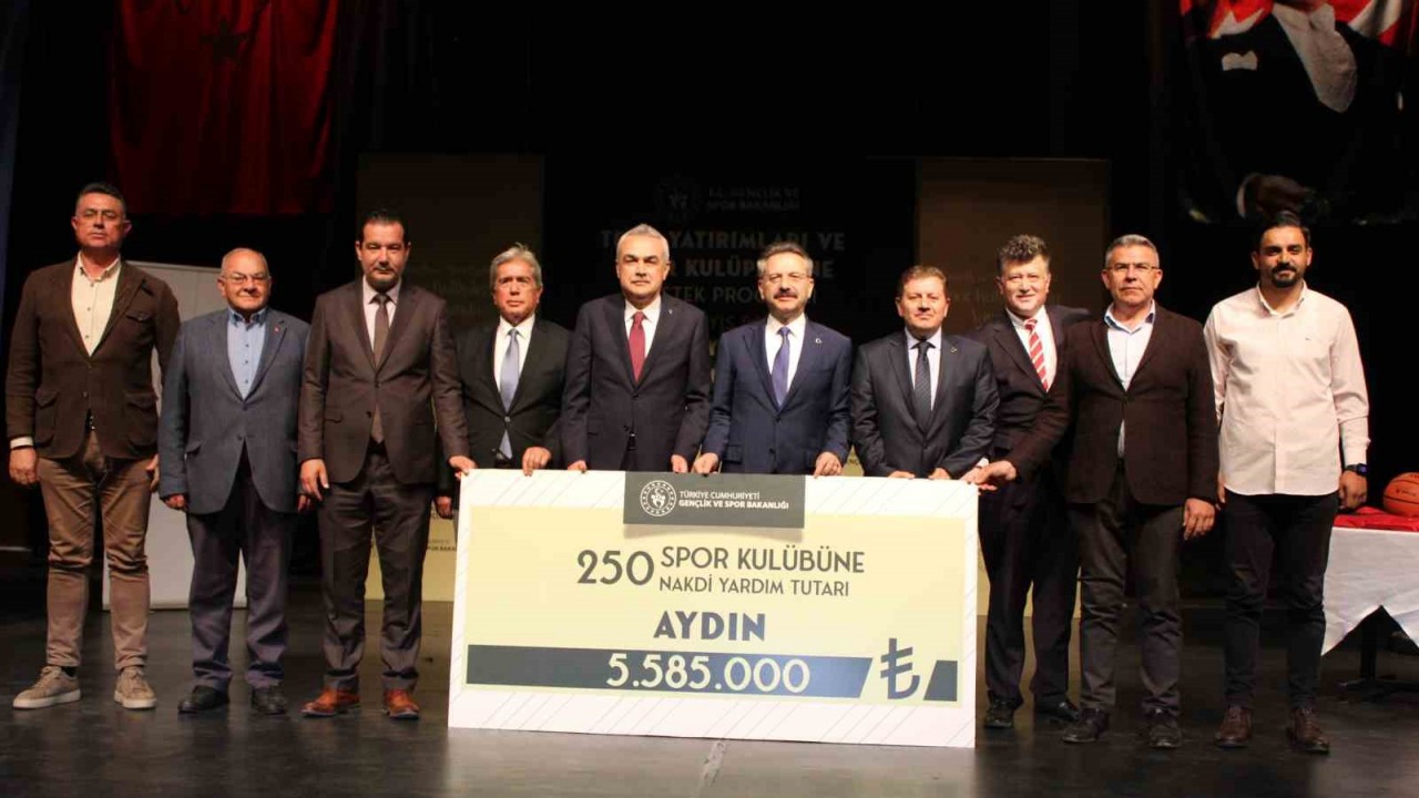 Aydın’da 250 amatör spor kulübüne 6 milyonluk destek