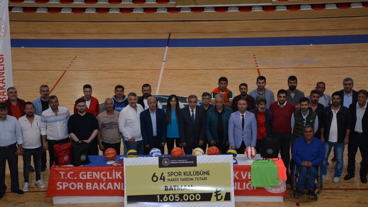 Batman’da 64 spor kulübüne 1 milyon 605 bin TL destek