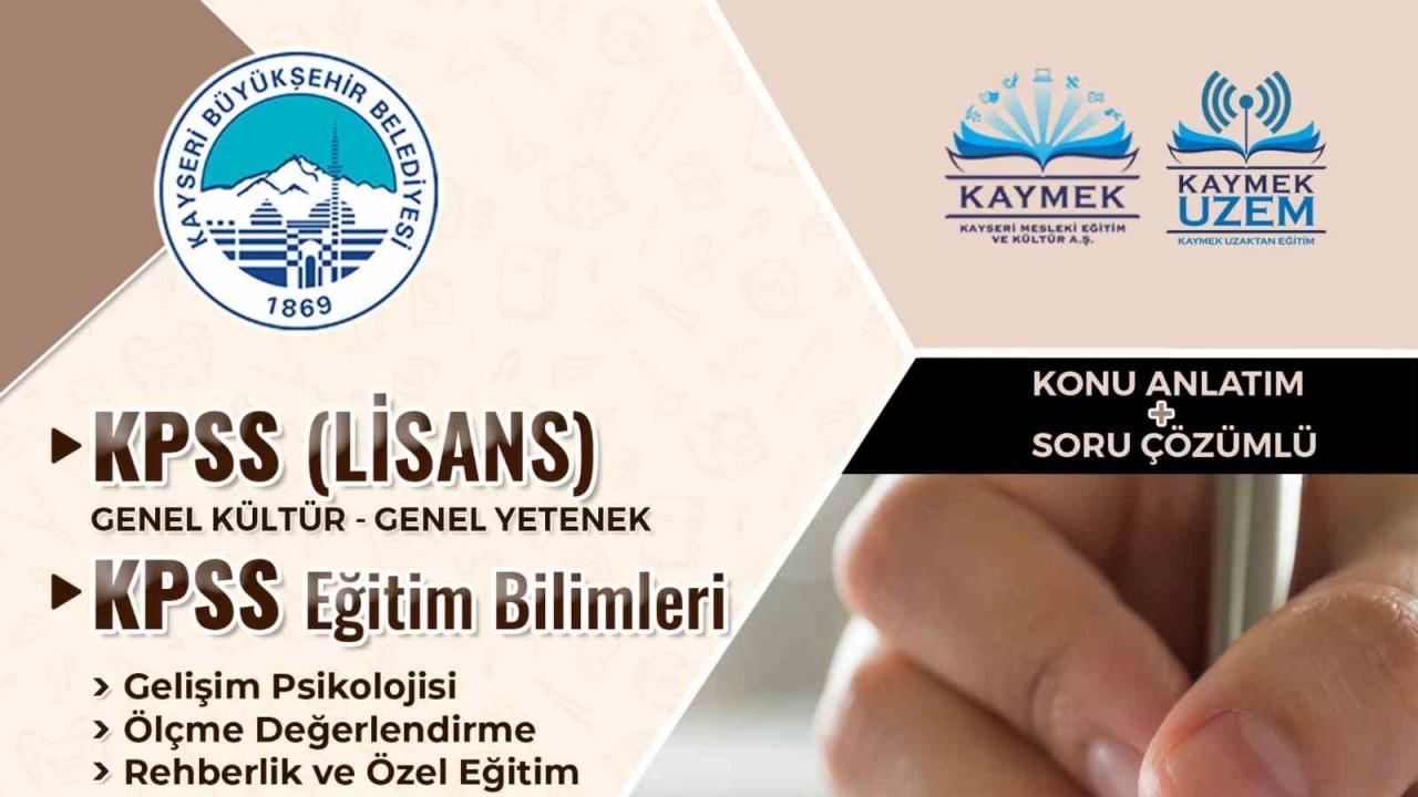 Büyükşehir KAYMEK, KPSS yolunda binlerce hayalin en güçlü destekçisi