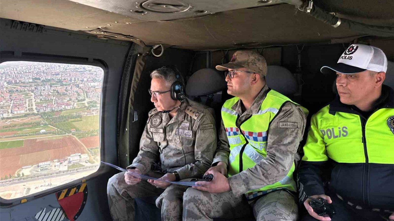 Elazığ’da helikopter destekli trafik denetimi yapıldı