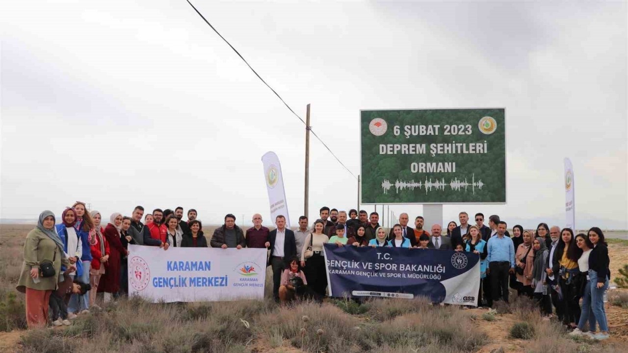 Karaman’da depremde hayatını kaybedenlerin anısına fidan dikildi