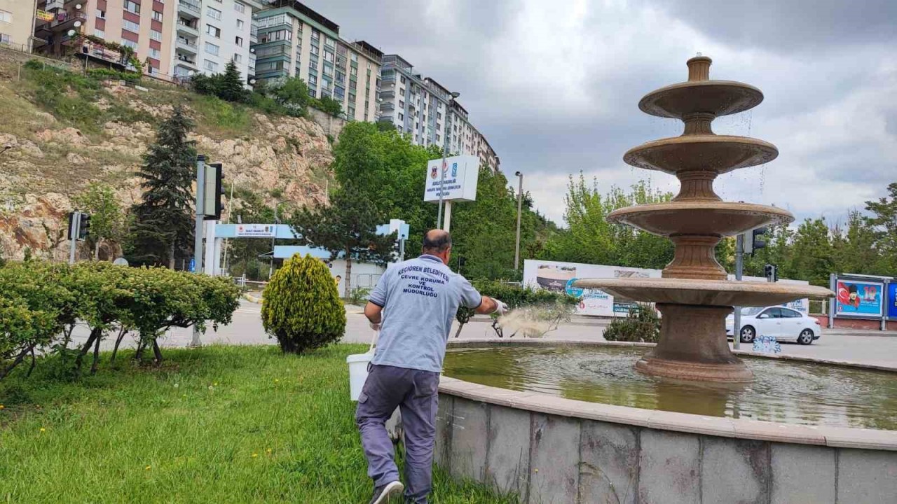 Keçiören’de larvasit uygulaması ve ilaçlama çalışması devam ediyor