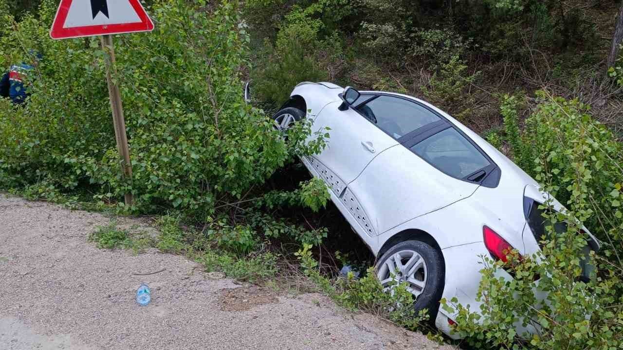 Kontrolden çıkan otomobil ağaca çarptı : 2 yaralı