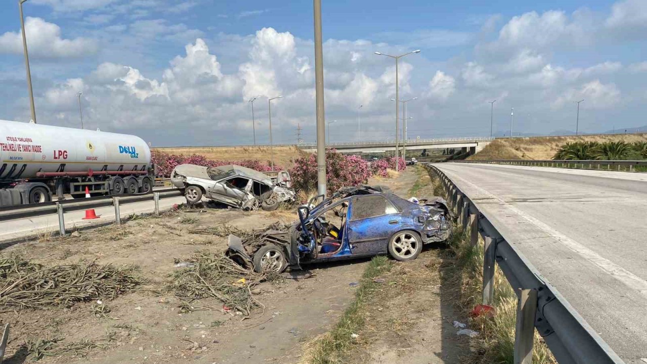 Otoban çıkışında kaza 1 ölü 7 yaralı