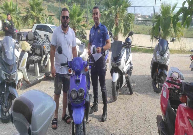 Çalınan motosiklet 11 gün sonra bulunup sahibine teslim edildi