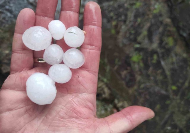 Malatyada ceviz büyüklüğünde dolu yağdı