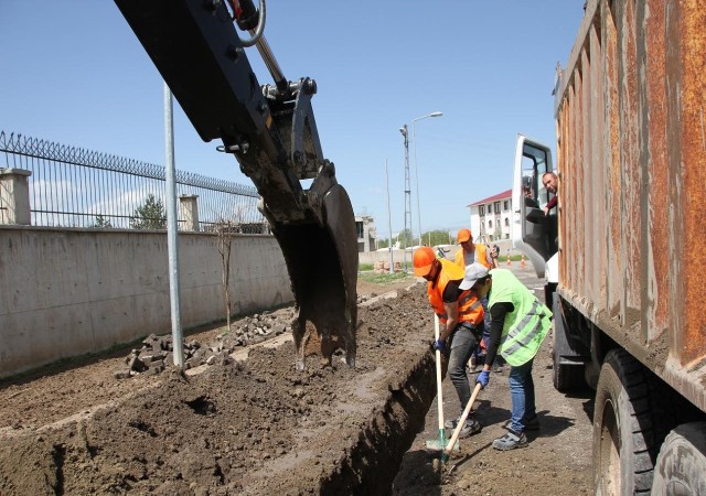 Malazgirtte doğalgaz çalışmaları başladı