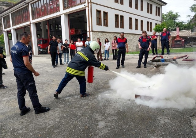 Safranboluda itfaiyeden sertifikalı eğitim