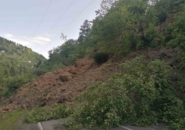 Trabzonun Şalpazarı ilçesinde heyelan