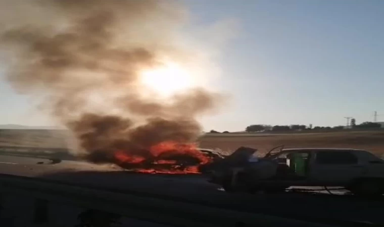 Amasya’da kazadan sonra alev alan otomobildeki 3 kişi yanarak öldü, 1 yaralı