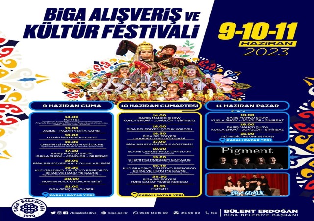 Biga Alışveriş ve Kültür Festivali başlıyor