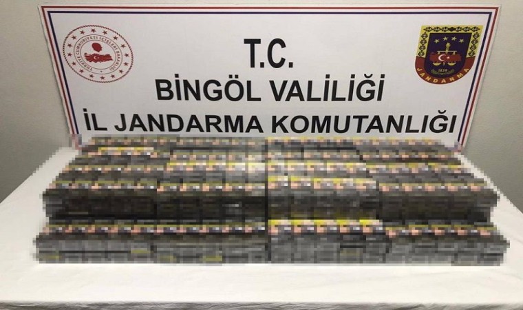 Bingölde 720 paket kaçak sigara ele geçirildi