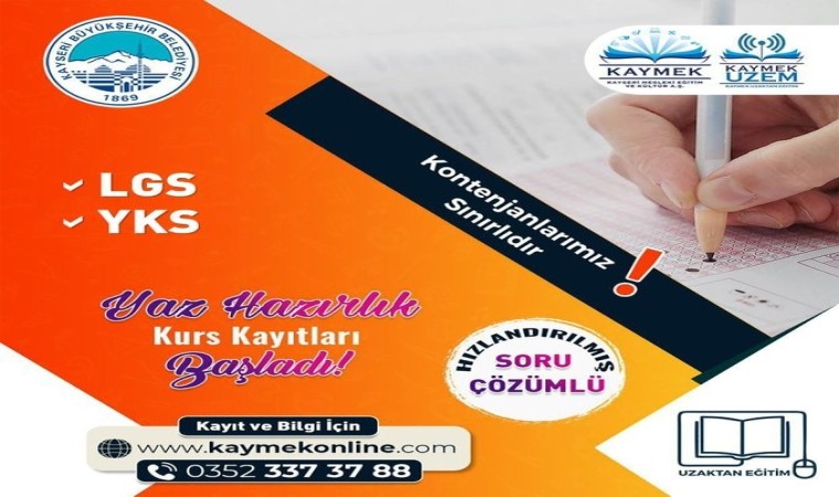 Büyükşehir KAYMEKin UZEM Kurs Kayıtları sürüyor