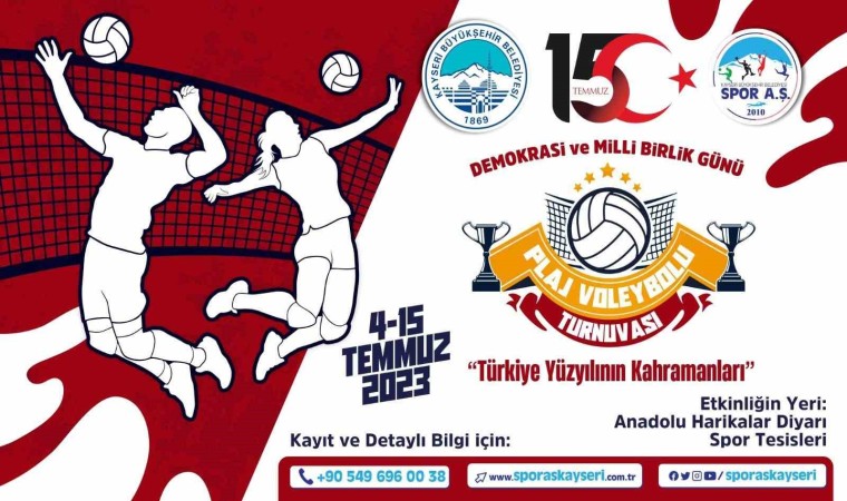 Büyükşehir Spor A.Ş.den 15 Temmuza özel plaj voleybolu turnuvası