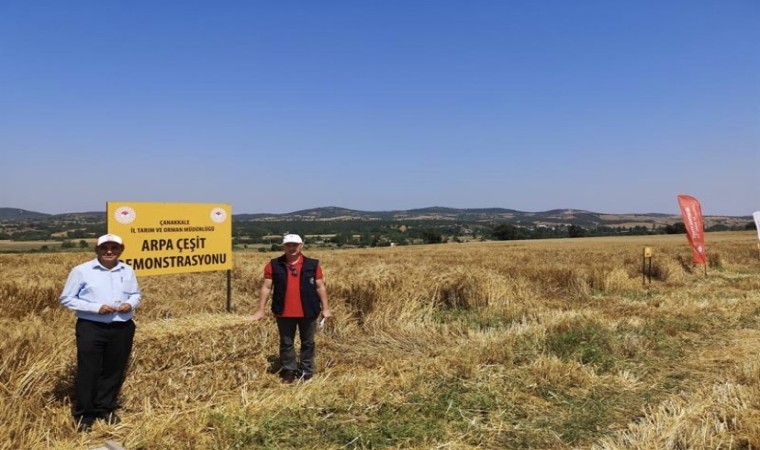 Çanakkalede ‘Arpa Çeşit Demonstrasyonu tarla günü düzenlendi