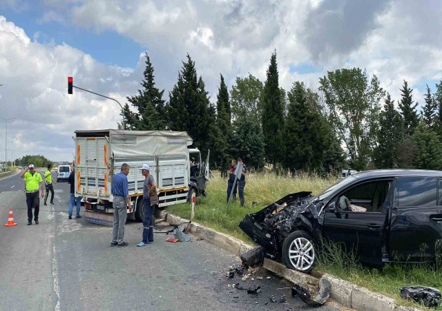 Çorluda trafik kazası: 4 yaralı