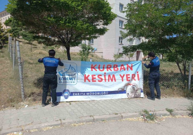 Edremitte kurban kesim yerleri belirlendi