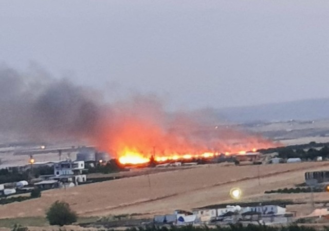 Ekili alanda çıkan yangında 70 dönümlük alan küle döndü