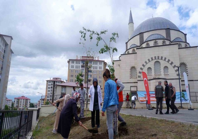 Erzurum Sağlık Müdürlüğünden fidan dikimi