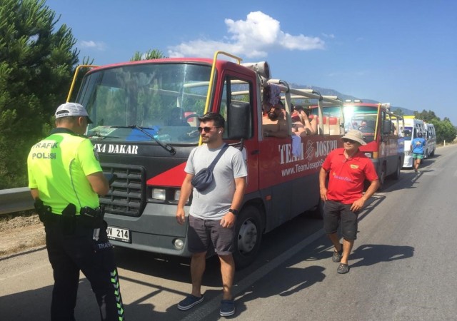 Fethiyede bayram öncesi safari araçları denetlendi