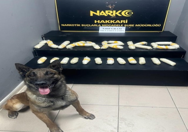 Hakkaride 9 kilo metamfetamin ele geçirildi