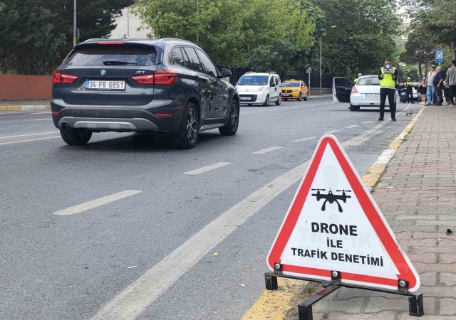 İstanbulda dron destekli trafik denetimi